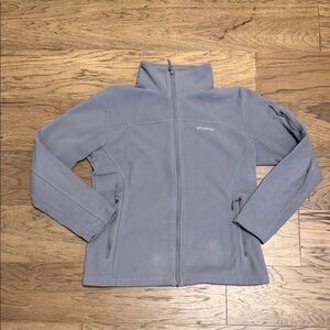Columbia Light Gray Full-Zip Jacket size large